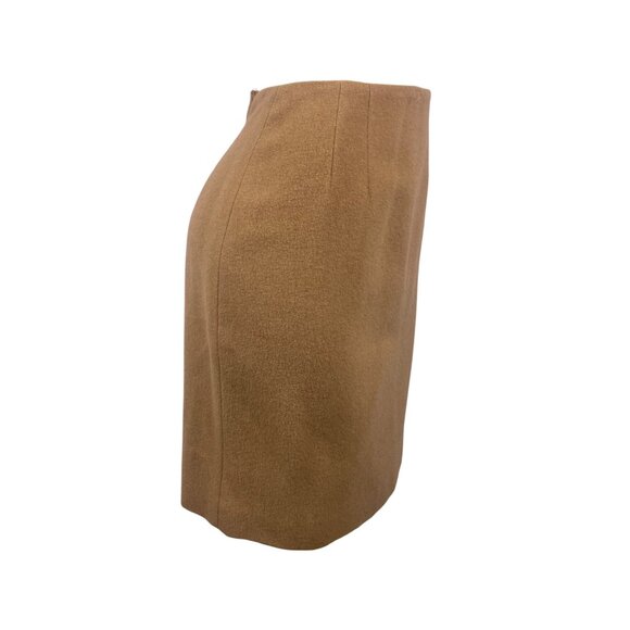 David N Womens Camel 100% Camelhair Knee Length Skirt Made In Romania Size 10 - Picture 2 of 9